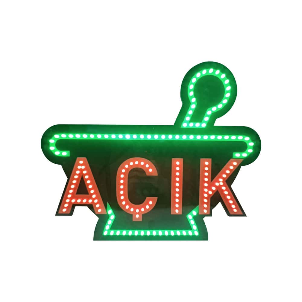 Açık Yazısı Led Tabela 45x38 cm