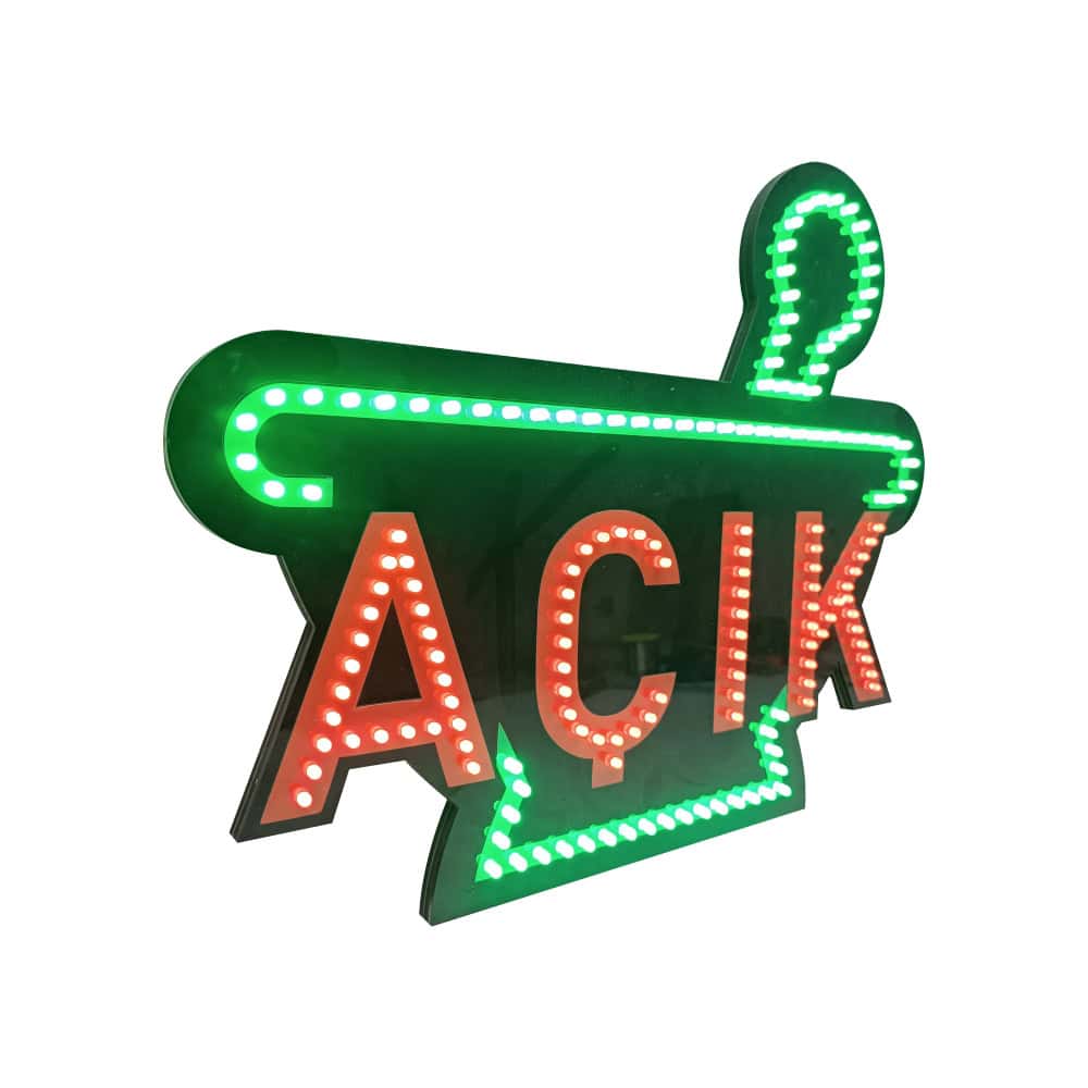 Açık Yazısı Led Tabela 45x38 cm