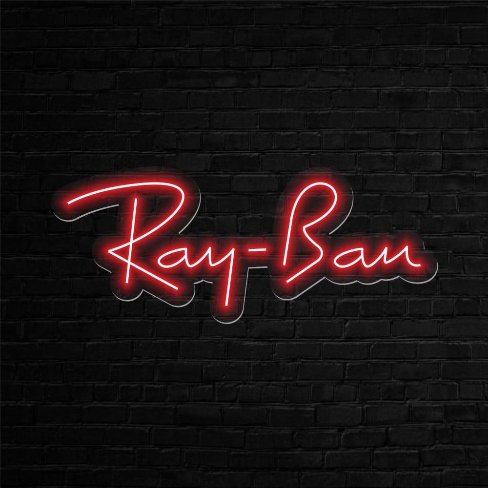 Rayban Neon Tabela 35x100 cm