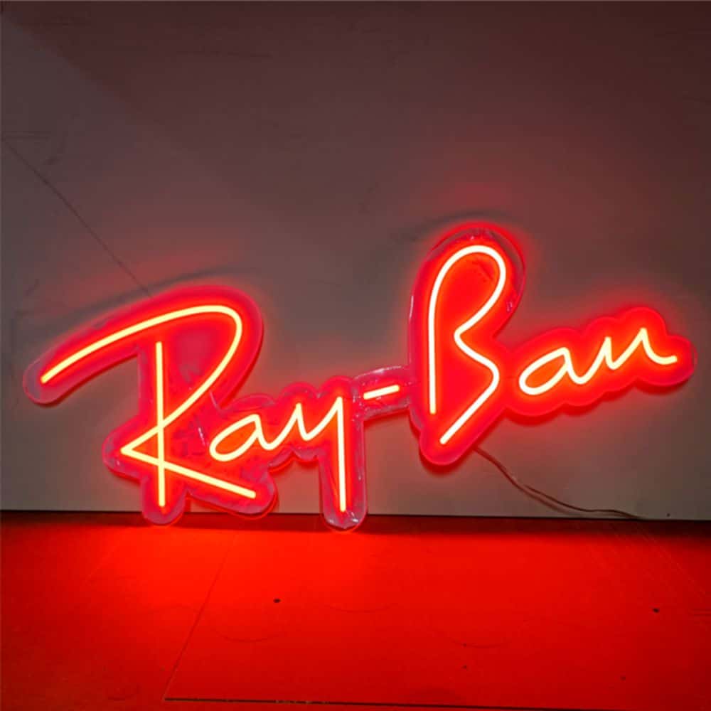 Rayban Neon Tabela 35x100 cm